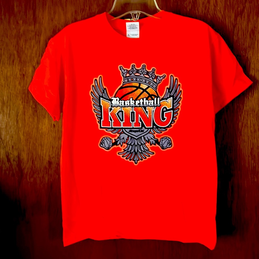 Hoop Kids S/S Youth Basketball Theme Tee